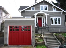 Custom Craftsman Garage Doors.  Choose the opening style that meets your garage door requirements:  Roll-up in sections, Swing-out, Swing-in, Slide, or Fold for your carriage house garage door.